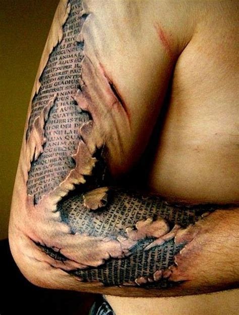 Jul 21, 2020 - A ripped skin tattoo is for men who love realistic designs. A ripping tattoo through your chest is pretty awesome, and a sleeve tattoo is not too bad either. 